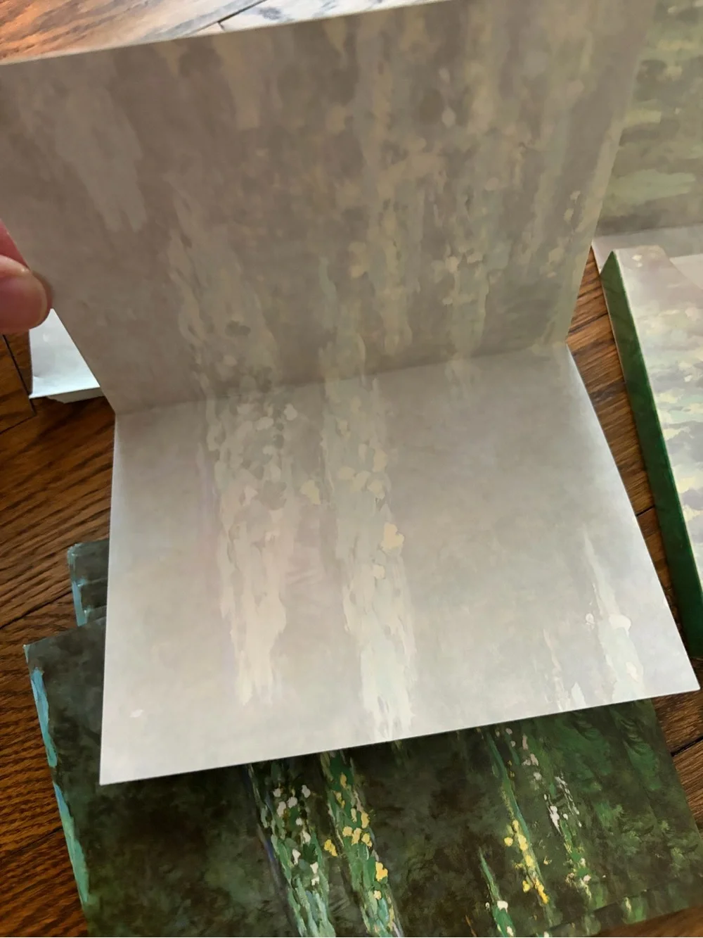 Claude Monet Water Lily Artwork Greeting Writing Cards Blank Envelope with Case